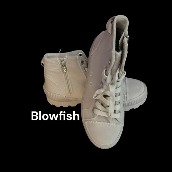 BLOWFISH MALIBU FOREVER HI-TOP SNEAKER WITH LACE & ZIPPER SIZE 7.5 - Picture 1 of 4